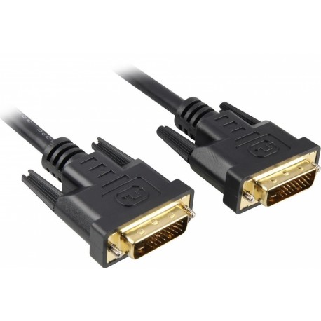 Cablu DVI-D Dual Link 24+1 pini T-T 2m Negru