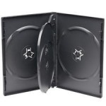 Carcasa CD/DVD 4 Disk-uri (negru)